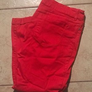NYDJ bright red Cropped Jeans Size 14